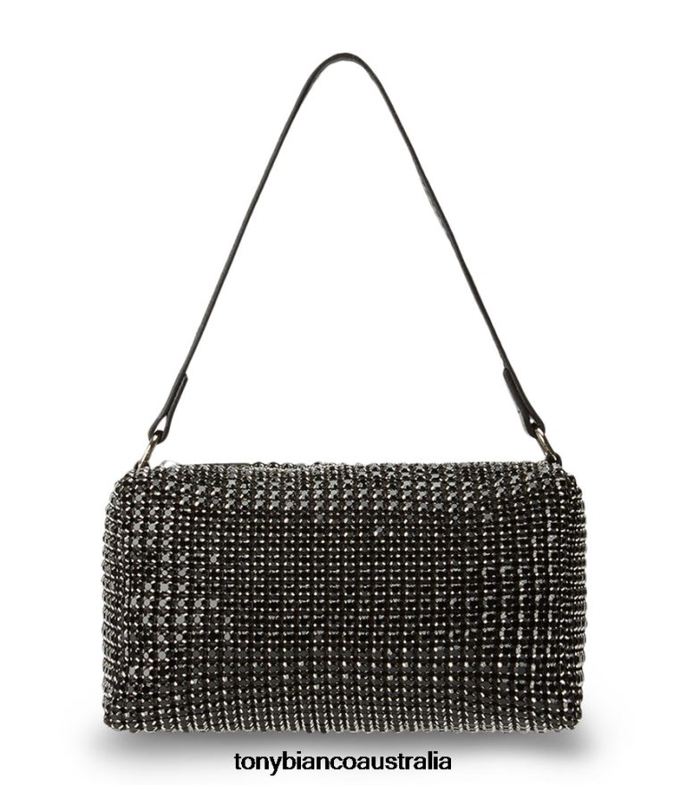 Tony Bianco | Women Black Crystal Moma Mini Handbags DD6F6J311