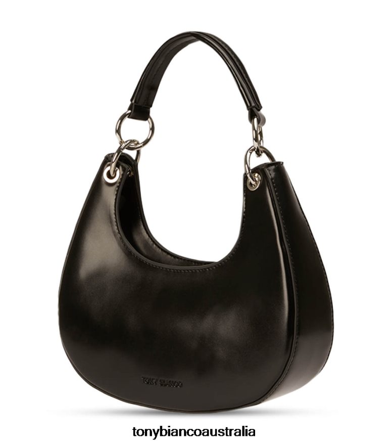Tony Bianco | Women Black Hi Shine Talia Mini Handbags DD6F6J686