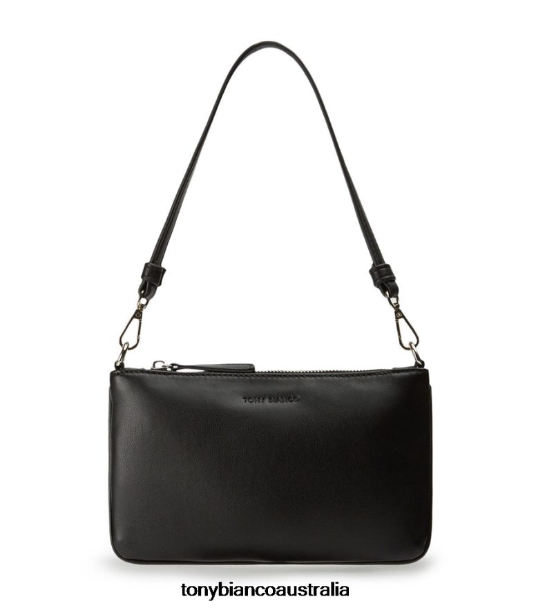 Tony Bianco | Women Black Leather Banjo Shoulder Bag DD6F6J706
