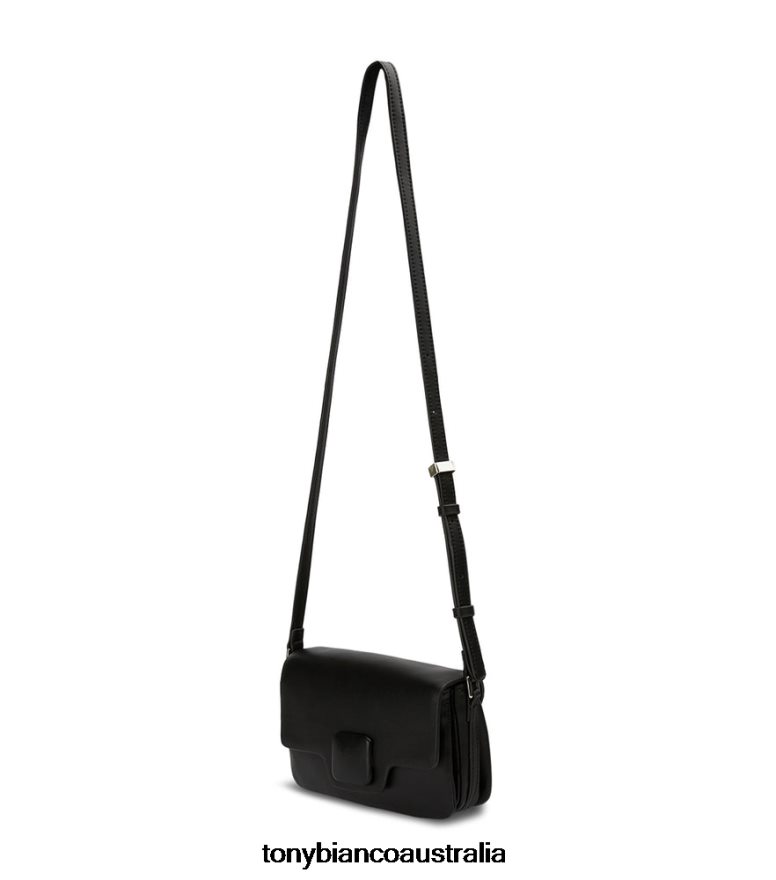 Tony Bianco | Women Black Leather Glinda Cross Body Bag DD6F6J695