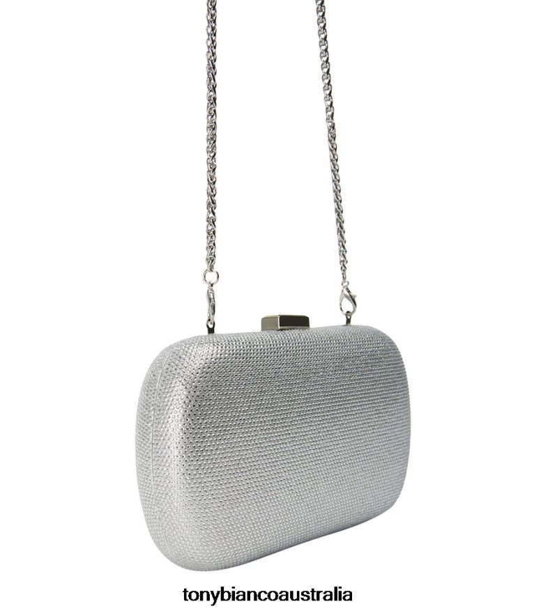 Tony Bianco | Women Silver Crystal Cori Clutch DD6F6J308