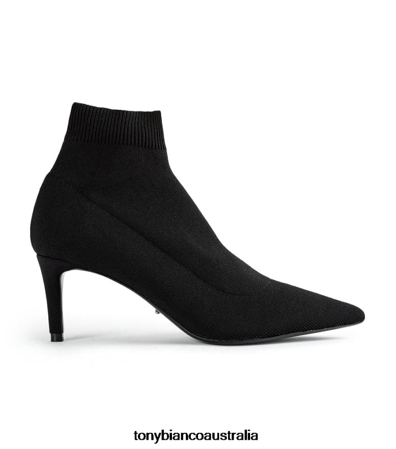 Tony Bianco | Women Black Sock Knit Gwen Ankle Boots DD6F6J540