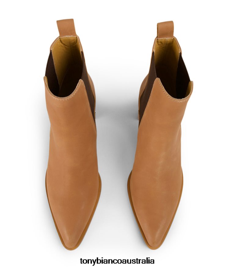 Tony Bianco | Women Caramel Diesel/Choc Wax Piston Ankle Boots DD6F6J493