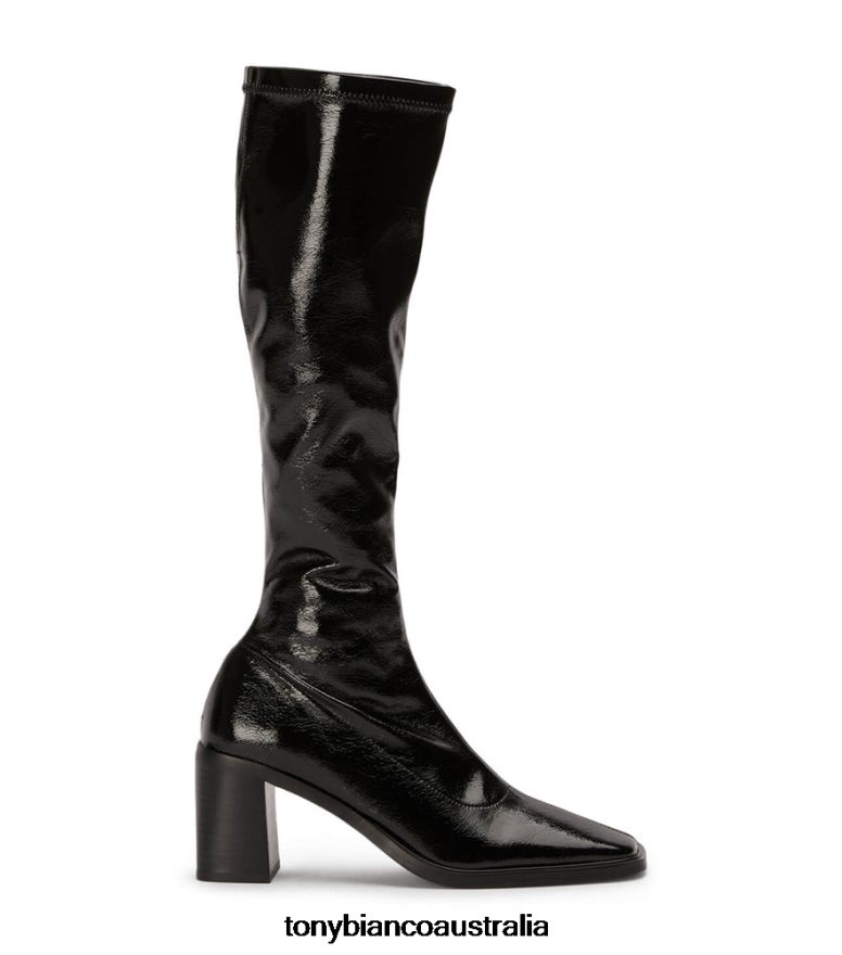 Tony Bianco | Women Black Crinkle Patent Damon Calf Boots DD6F6J422