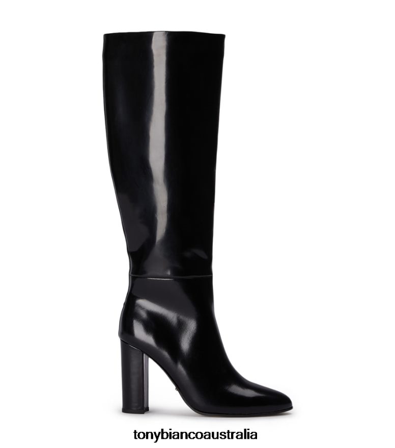 Tony Bianco | Women Black Hi Shine Boss Calf Boots DD6F6J437