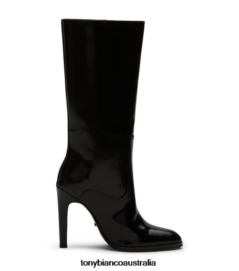 Tony Bianco | Women Black Hi Shine Hadley Calf Boots DD6F6J394