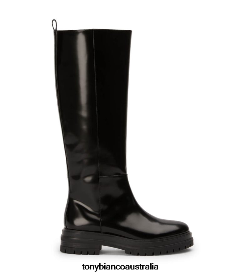 Tony Bianco | Women Black Hi Shine Welly Calf Boots DD6F6J400