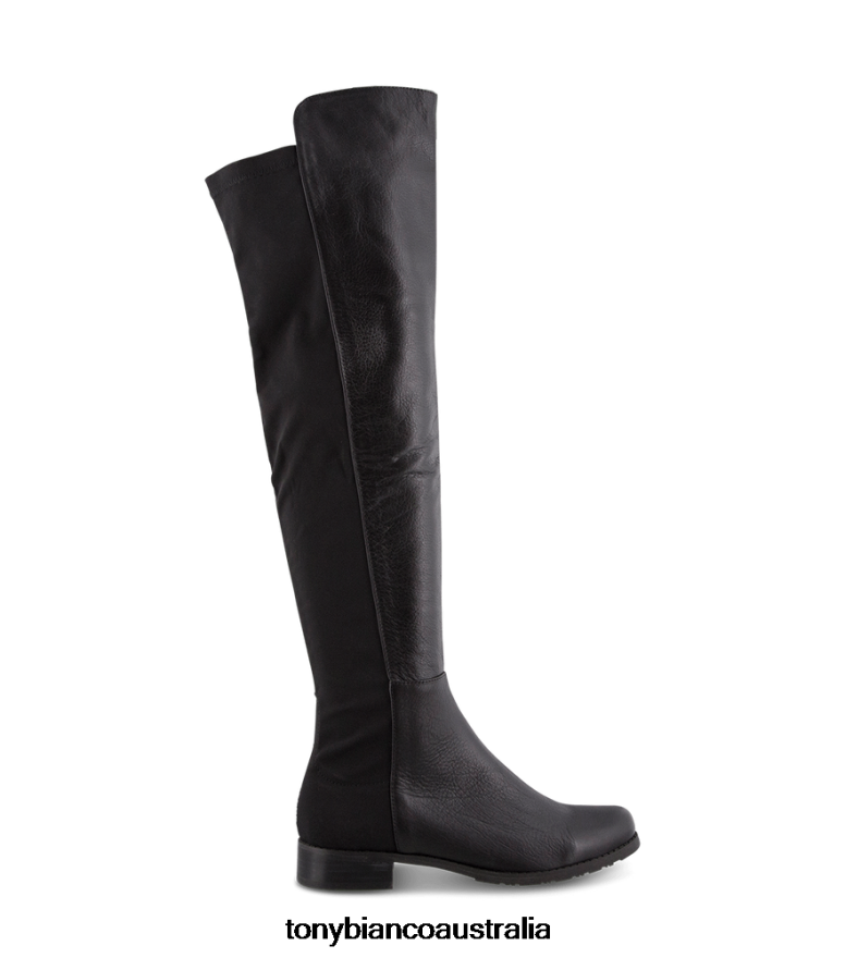 Tony Bianco | Women Black Luxe/Black Micro Stretch Panache Long Boots DD6F6J458