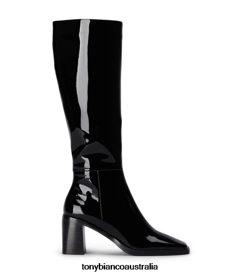 Tony Bianco | Women Black Patent Darby Calf Boots DD6F6J464