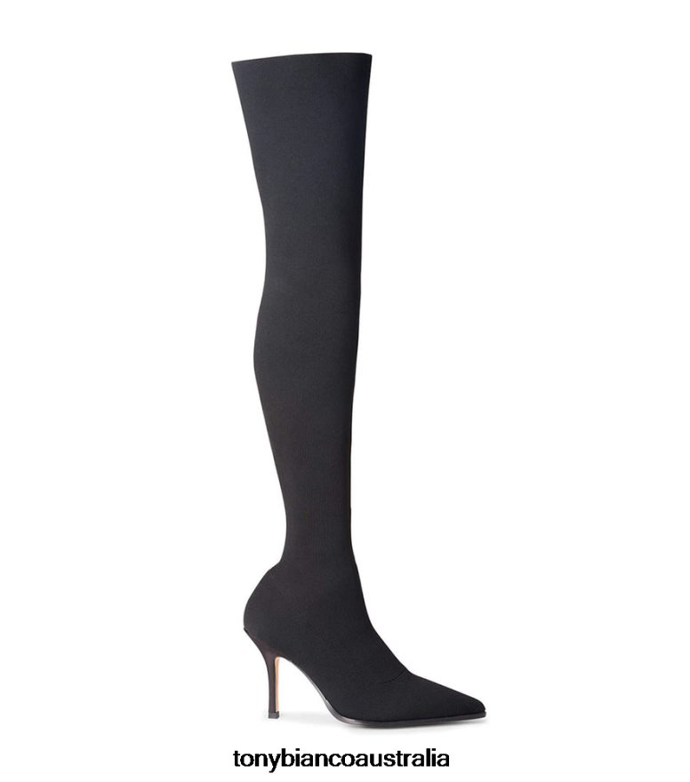 Tony Bianco | Women Black Sock Knit Kori Long Boots DD6F6J567