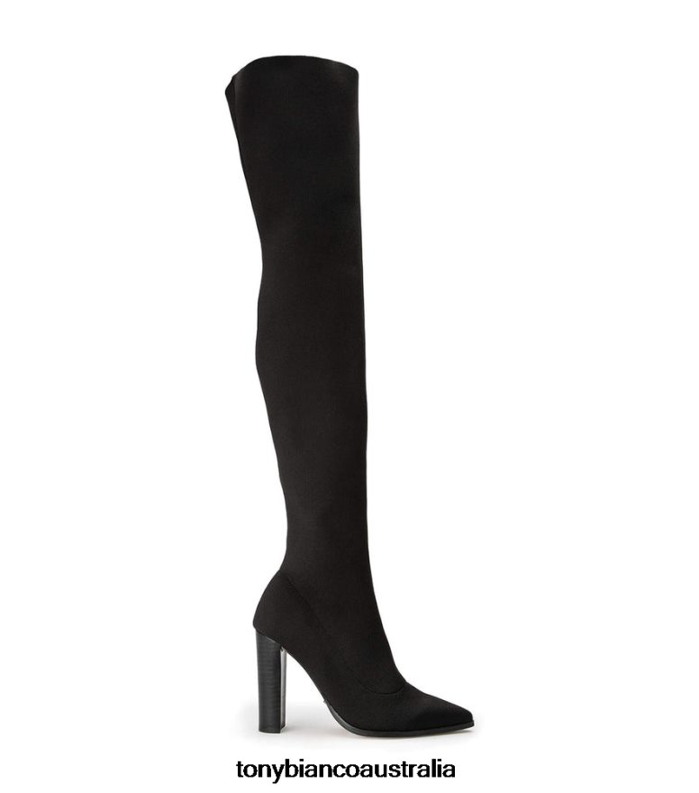 Tony Bianco | Women Black Sock Knit Lucca Long Boots DD6F6J574