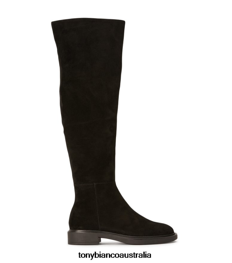 Tony Bianco | Women Black Suede Chasey Long Boots DD6F6J418