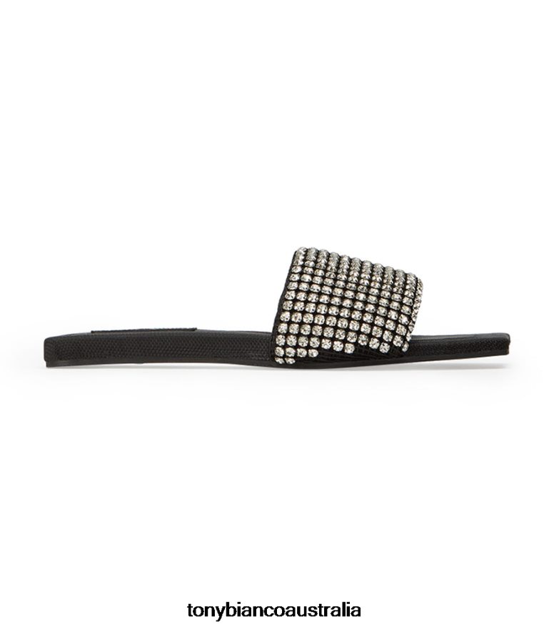 Tony Bianco | Women Crystal/Black Ellery Flats DD6F6J659