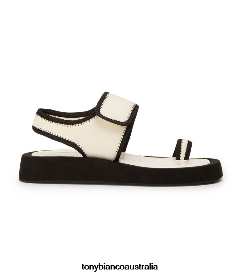 Tony Bianco | Women White/Black Neoprene Iso Sandals DD6F6J650