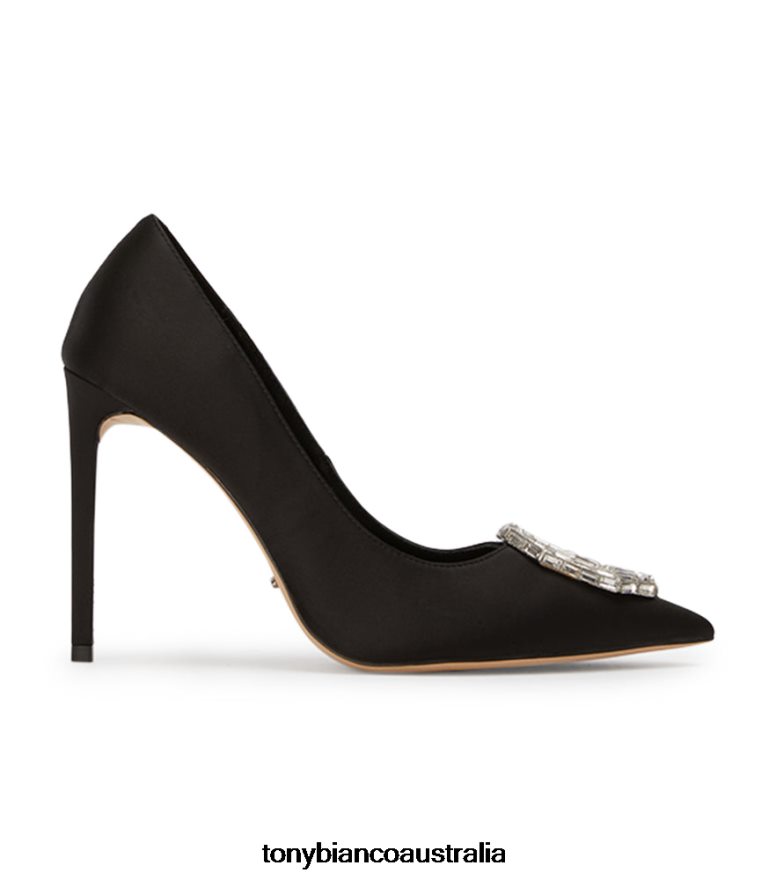 Tony Bianco | Women Black Satin Alison Heels DD6F6J298