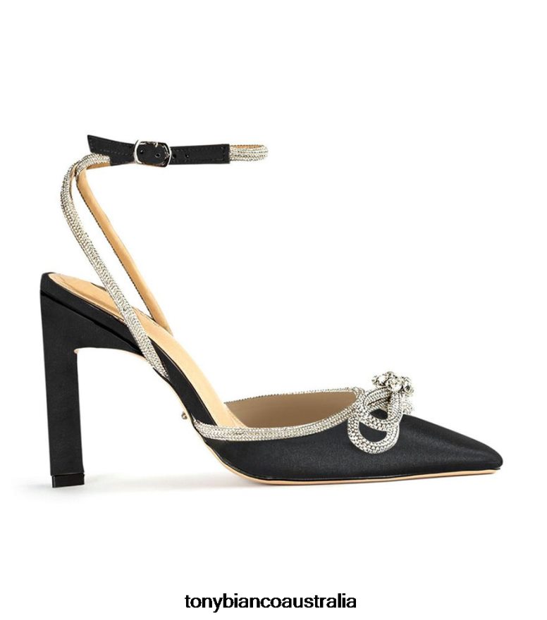 Tony Bianco | Women Black Satin Elsie Heels DD6F6J64