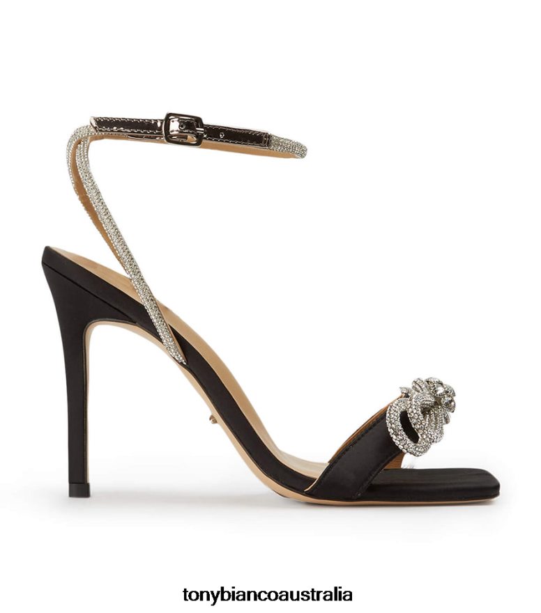 Tony Bianco | Women Black Satin Franz Heels DD6F6J164