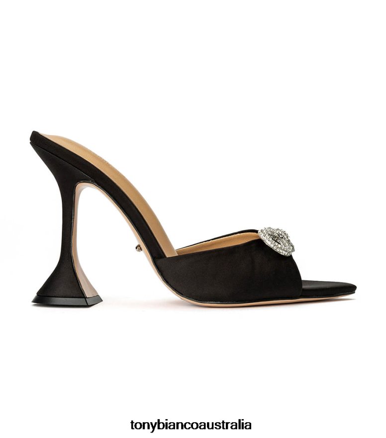 Tony Bianco | Women Black Satin Montana Heels DD6F6J304