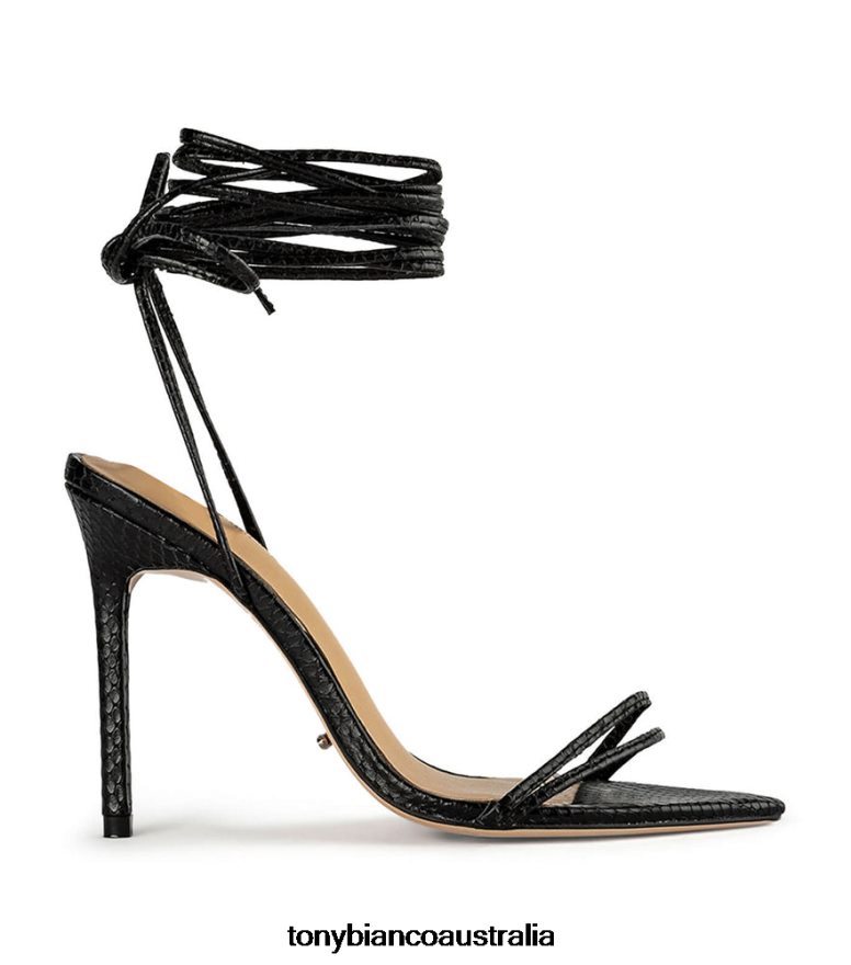 Tony Bianco | Women Black Snake Millie Heels DD6F6J110