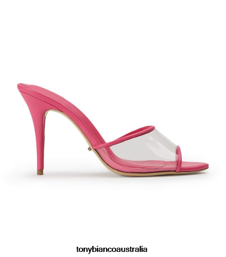 Tony Bianco | Women Clear Vinylite/Acid Pink Riana Heels DD6F6J187
