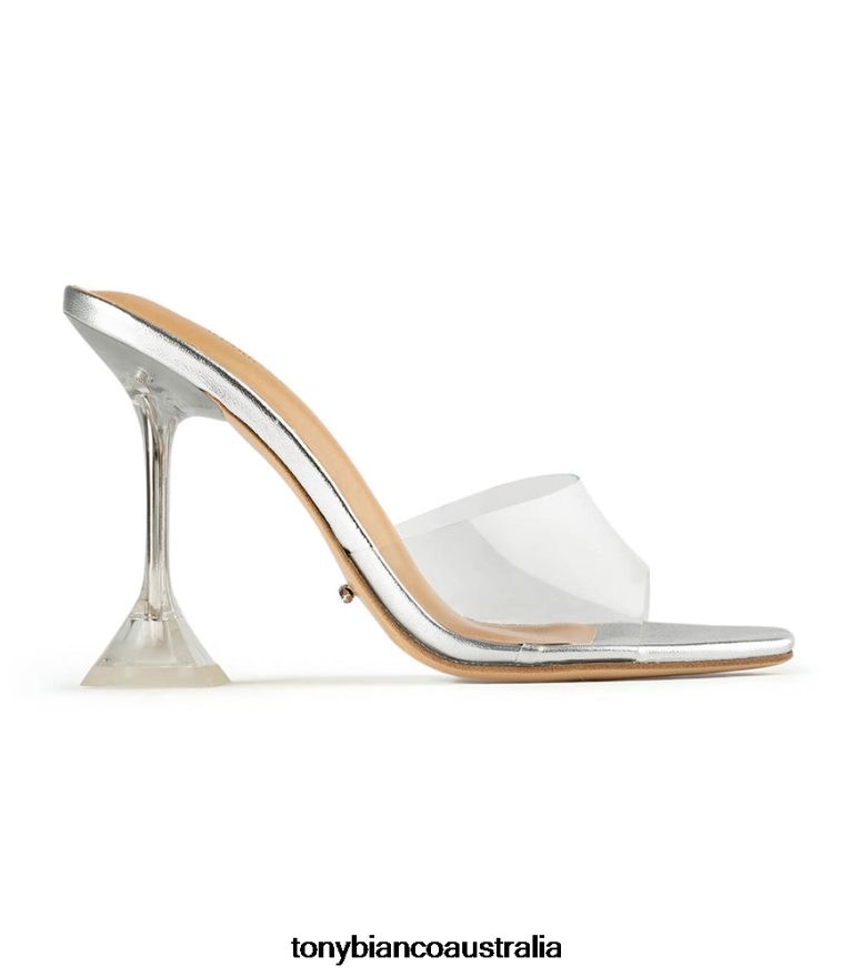 Tony Bianco | Women Clear Vinylite/Silver Serri Heels DD6F6J93
