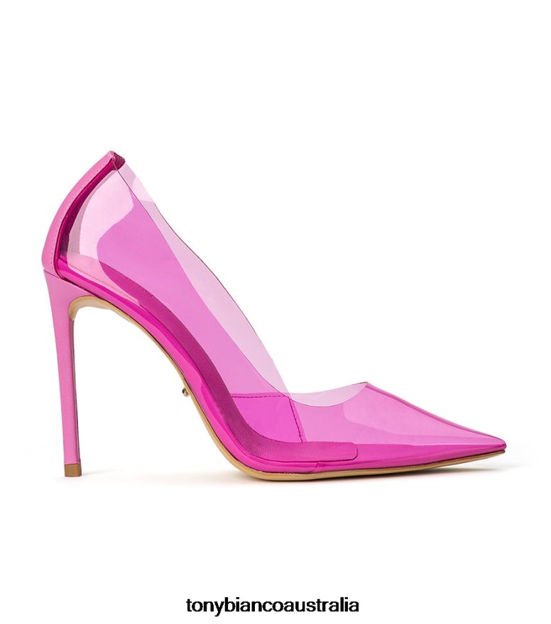 Tony Bianco | Women Pink Vinylite/Pink Nappa Alijah Heels DD6F6J204