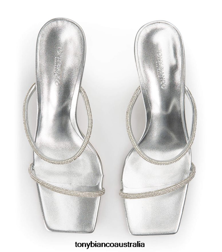 Tony Bianco | Women Silver Nappa Metallic Chase Heels DD6F6J159