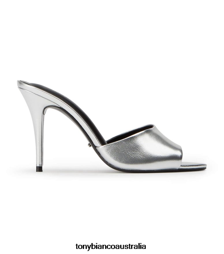 Tony Bianco | Women Silver Nappa Metallic Retro Heels DD6F6J171
