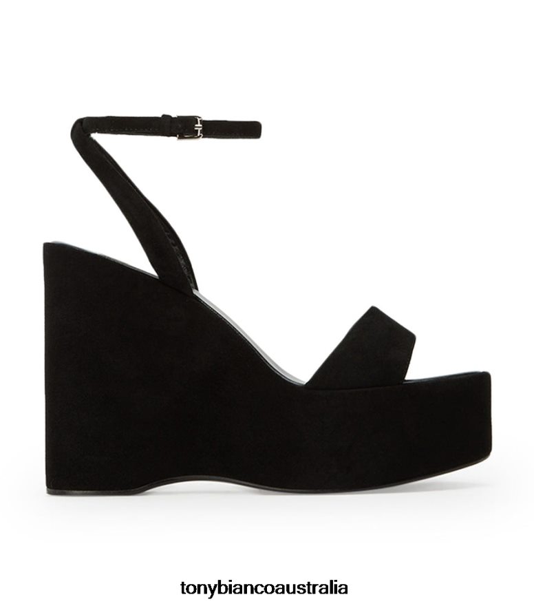 Tony Bianco | Women Black Suede Vesna Wedges DD6F6J16